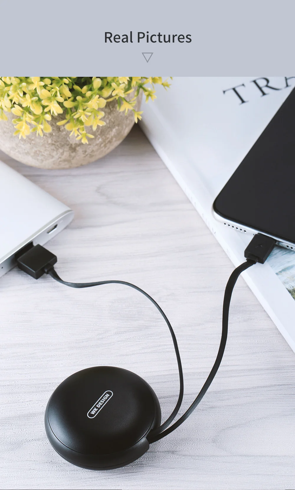 WK гоночный автомобиль с дистанционным управлением провод Micro USB 2in1 Выдвижной кабель USB для iPhone X 7 8 Plus Micro USB для samsung S9 iPhone Зарядное устройство