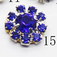 10 пьезы/setDIY Снежинка Диамант de imitacion botones акриловая botón Aleacion Диаманте cestal Decoration costura apparel Acc - Цвет: 15