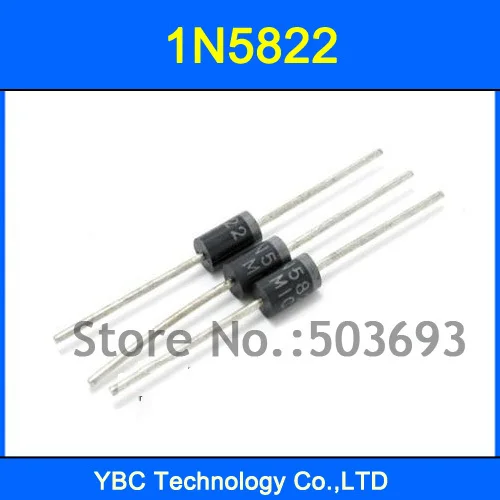 200 шт./лот 1N5822 IN5822 40V 3A Diode Schottky|diode ss34|diode circuitdiode led |