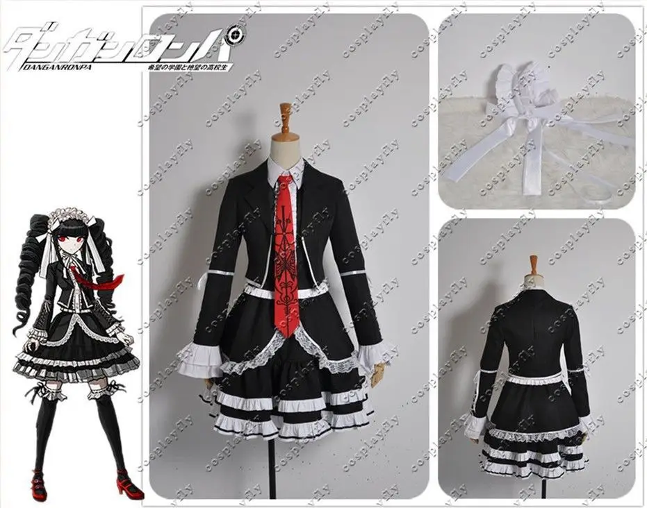 Ludenberg W0222 Только галстук! Danganronpa Dangan-Ronpa Дзюнко Эносима/Celestia Ludenberg/Mahiru Koizumi галстук ручной работы для костюмированной вечеринки - Цвет: Ludenberg W0222