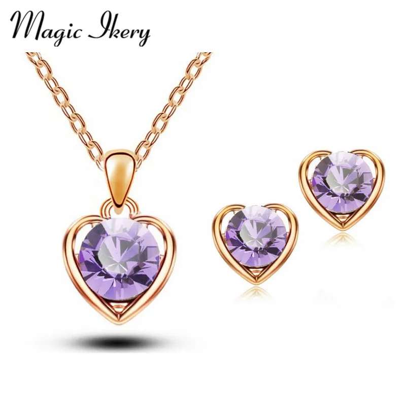 Женский комплект украшений Magic Ikery набор свадебных золотистого/серебристого