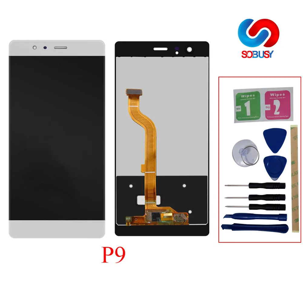 Высокая Pantalla для HUAWEI P9 EVA-L09 EVA-L19 ЖК-дисплей кодирующий преобразователь сенсорного