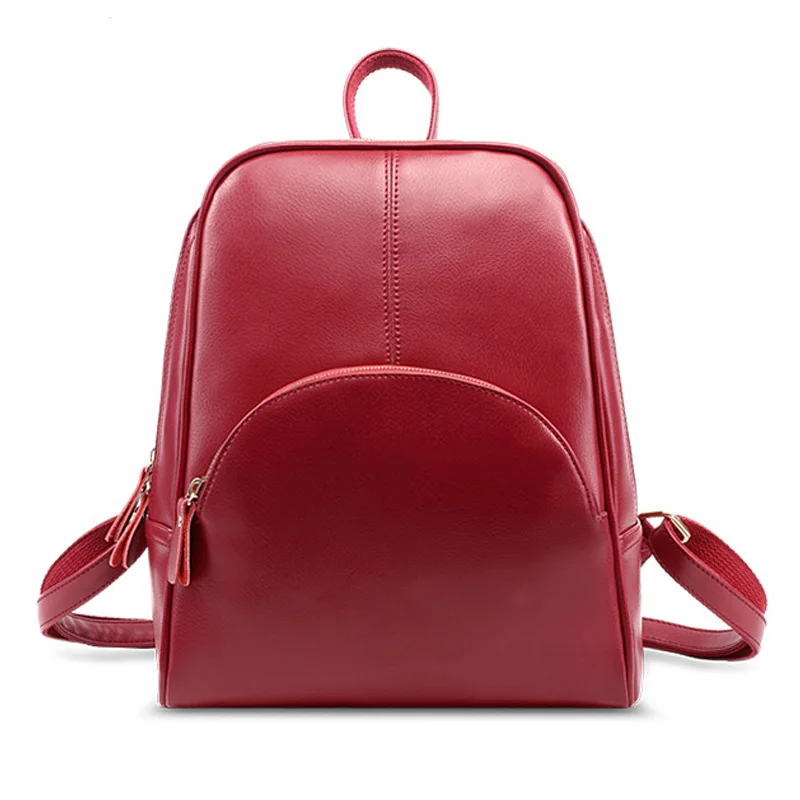 Wine Red Backpack RanHuang, женский модный рюкзак,, натуральная кожа, рюкзак, 5 цветов, школьные сумки для подростков, девочек, рюкзаки для колледжа, A181 - Цвет: Wine Red Backpack