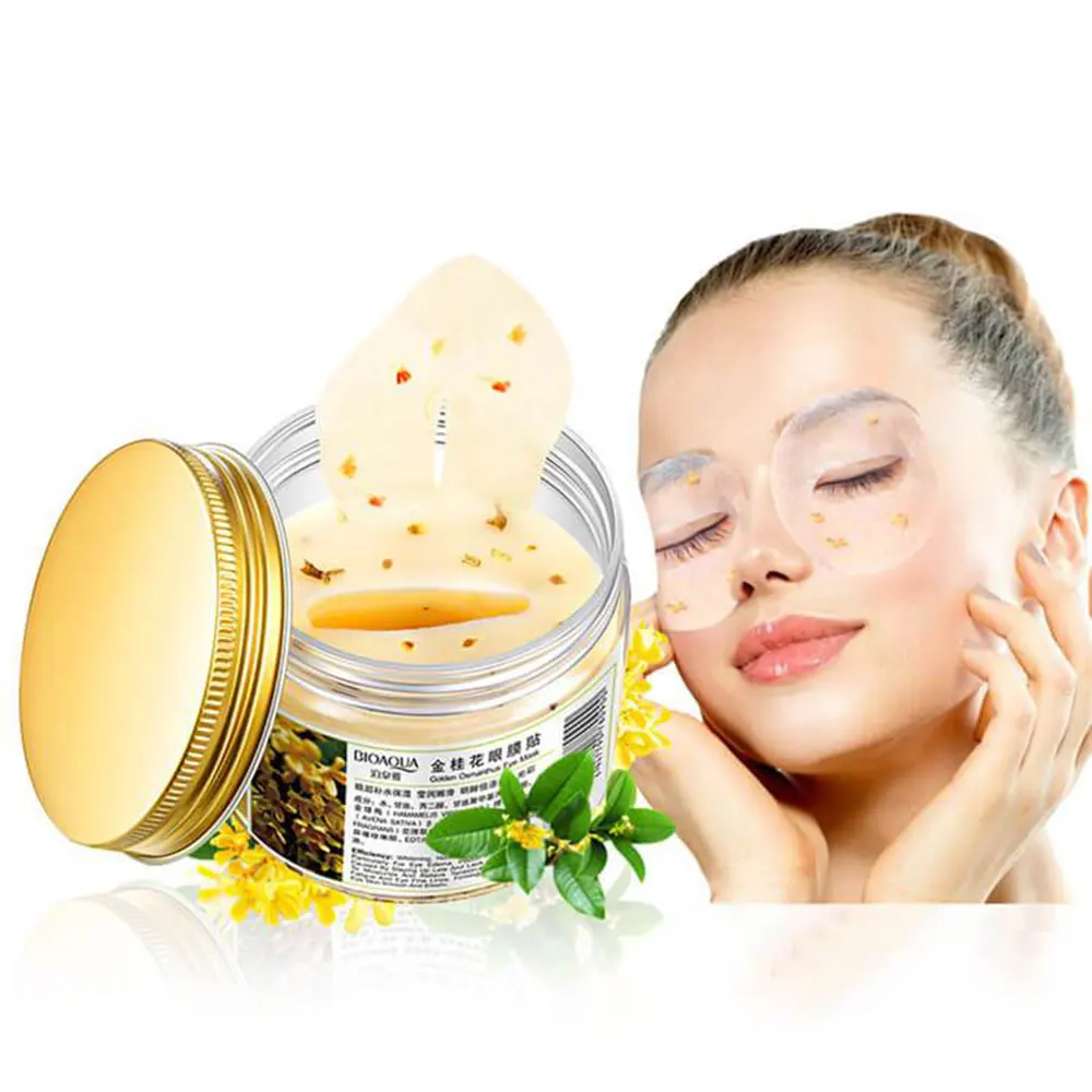 BIOAQUA Золотая осмотическая маска для глаз для Осветление кожи лица против старения для устранения темных кругов мешки для глаз патчи 80 шт/бутылка