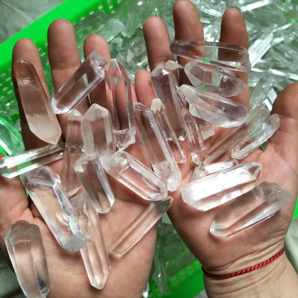 2.2LB 1 кг прозрачные кварцевые хрустальные точки были отполированы из
