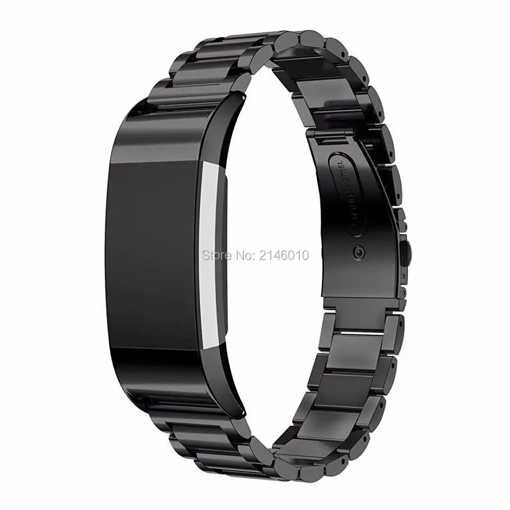 Ремешки для часов из нержавеющей стали металлический ремешок Fitbit Charge 2 сменный