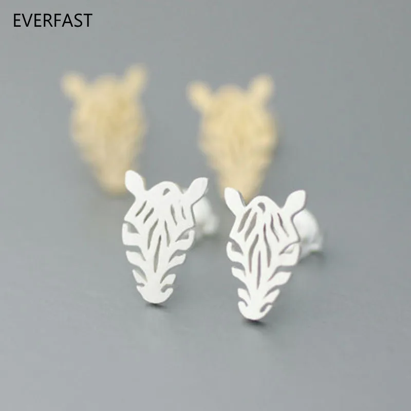 Everfast 1 пара полые серьги с зеброй большой лошадью модные Licorne Brincos 2018 аксессуары