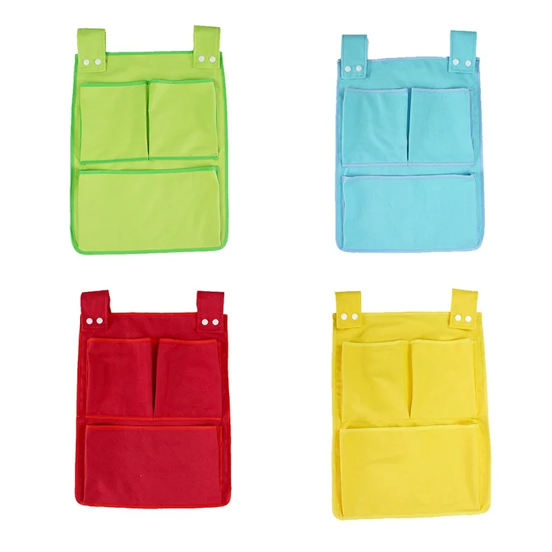 Newborn Bed Hanging Storage Bag Baby Cot Brand Cotton Crib Organizer 45*35cm Toy Diaper Pocket for Bedding Set | Мать и ребенок