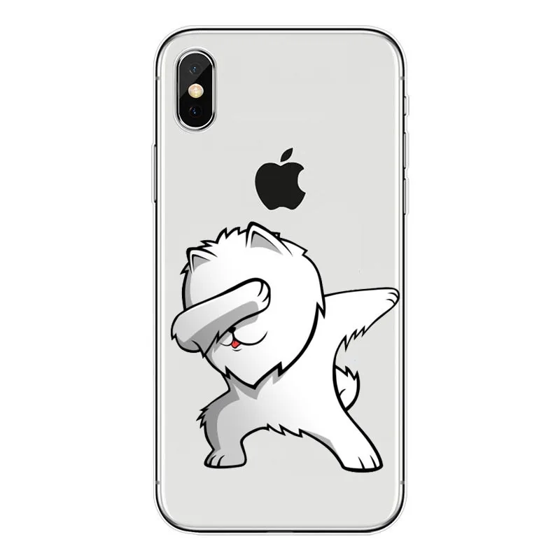 TPU Pomeranian cao bonito Caso Capa Dura para o iPhone Da Apple X XS Max XR 6 7 8 Plus alem de 5 10 de Casos de Telefone Coque - Цвет: TPU