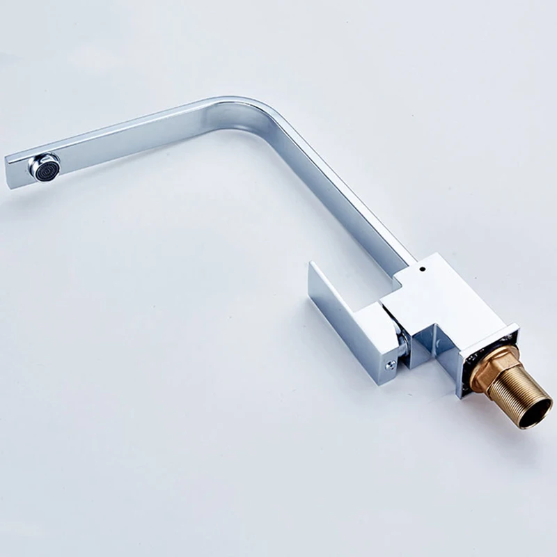 Латунный кухонный смеситель с хромированной отделкой поворот на 360 градусов кран