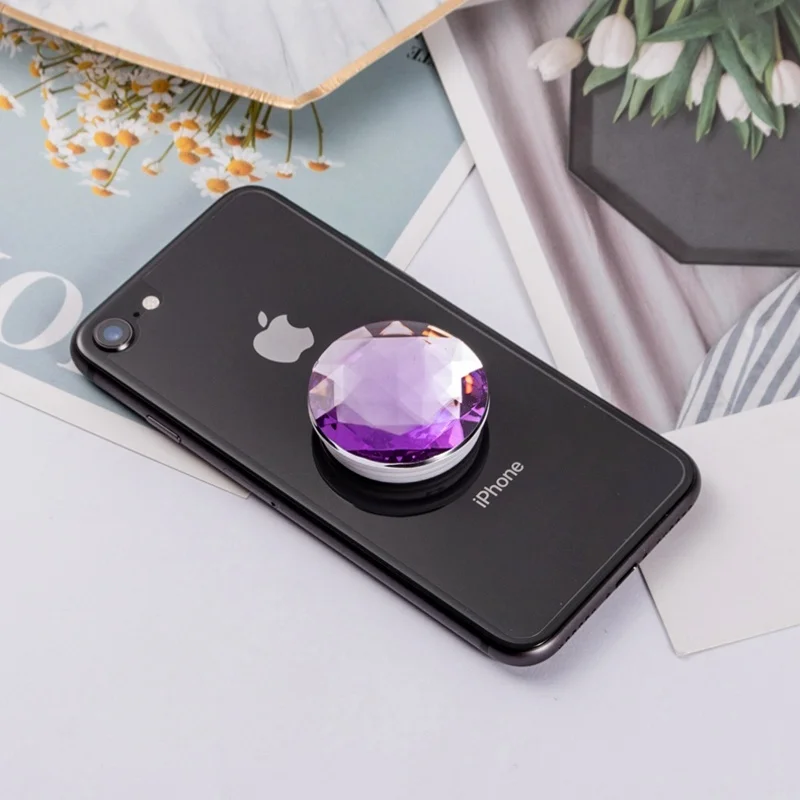 Big Diamond Popular Phone Holder for Iphone Xr Samsung Universal Finger Ring Phone Stand Phone Support Mobile Phone Bracket
