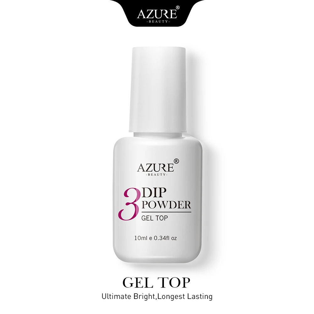 GEL TOP AZURE BEAUTY Dip порошок градиентный цвет блеск для ногтей погружающийся порошок дизайн ногтей украшение без лампы лечение База Топ активатор гель - Цвет: GEL TOP
