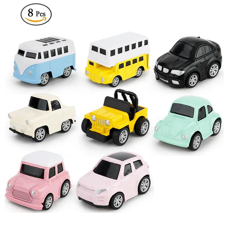8 шт./компл. детские игрушки литые машины версия Q автомобильные весы 1: 64 Macaron мини