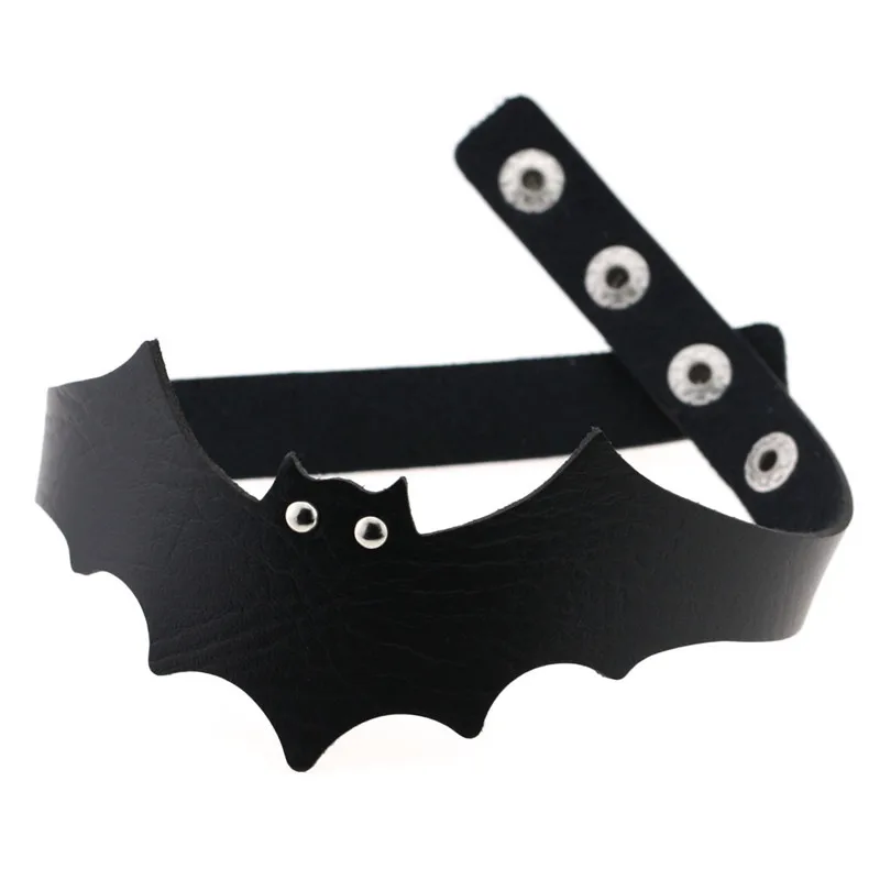 Sitaicery Halloween PU Leather Bat Wing Choker Gothic Necklace Men Women Punk Adjustable Necklaces Neck Women's Jewelry Gifts |