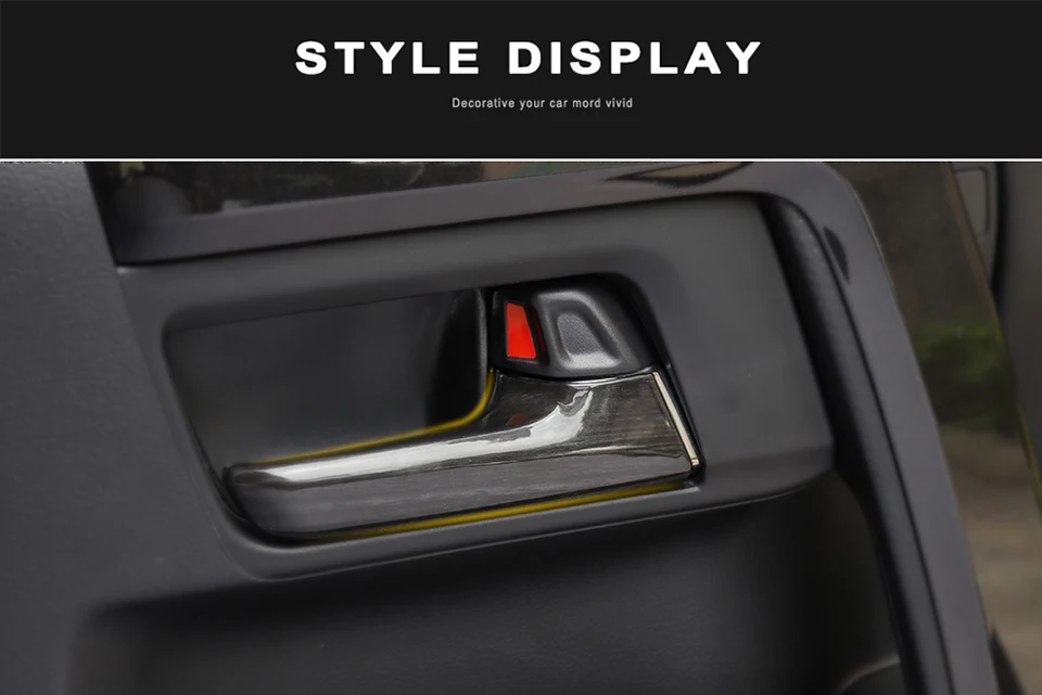 SHINEKA Интерьер Литье для Toyota 4runner ABS двери автомобиля внутренняя ручка украшения Стикеры подходит для Toyota 4runner вверх