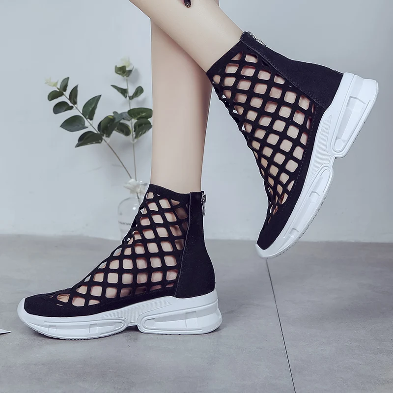 Fujin/женские летние ботинки из сетчатого материала Короткие Прямая поставка