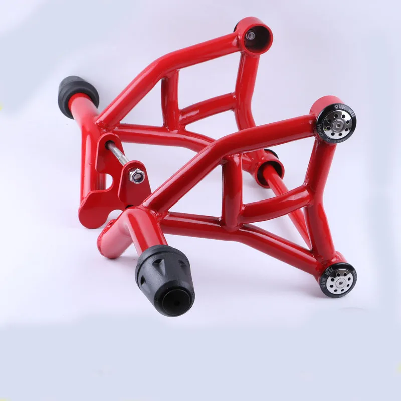 red Мото ползунки охранники от поломок двигателя булочки протекторы moto rcycle боковые защитные накладки привлекательный бампер для honda CB190R CBF190R - Цвет: red