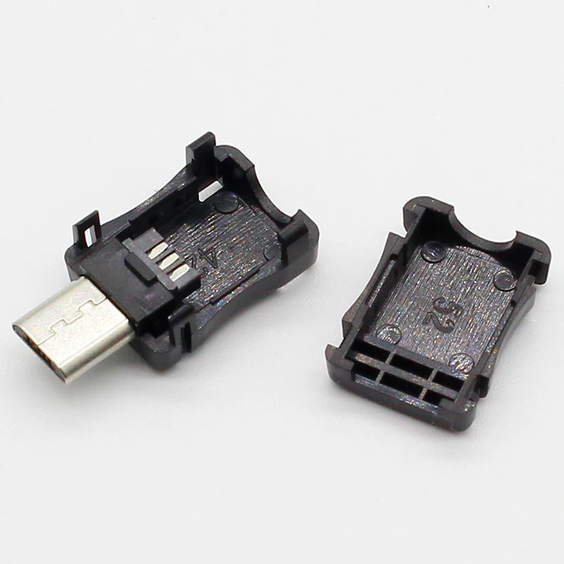 10 шт. Micro USB 5 Pin Т порт штекер разъем и пластиковая крышка для DIY дропшиппинг Лидер продаж