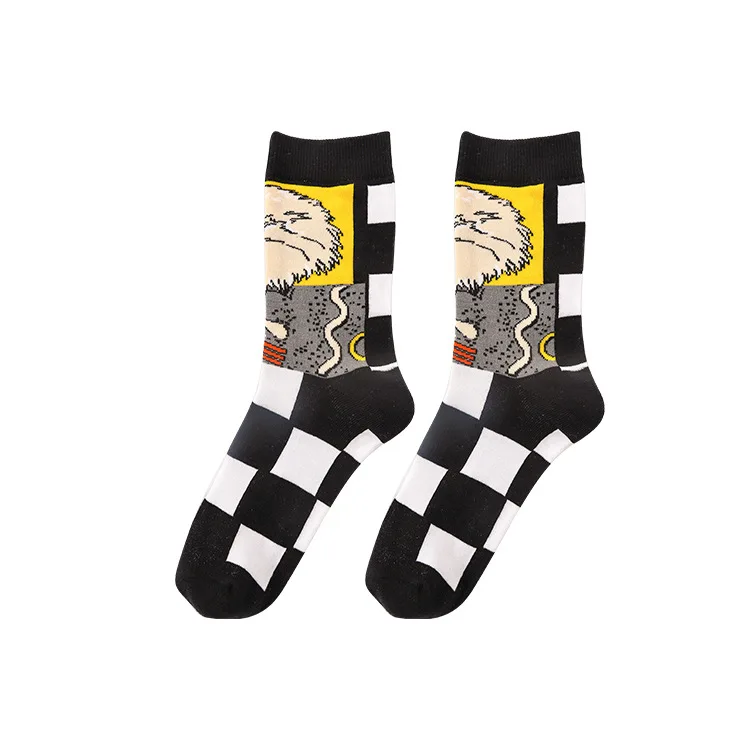 2019 оригинальные уличные женские носки хлопковые с буквенным принтом в виде