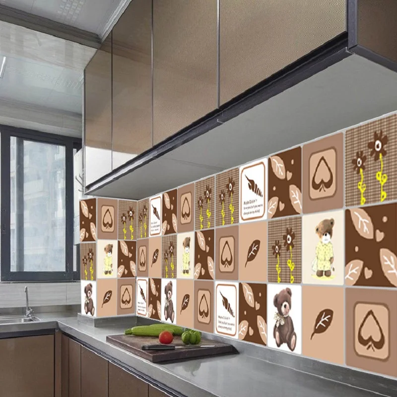 ПЭТ + алюминиевая фольга защита от масла наклейки на стену для кухни