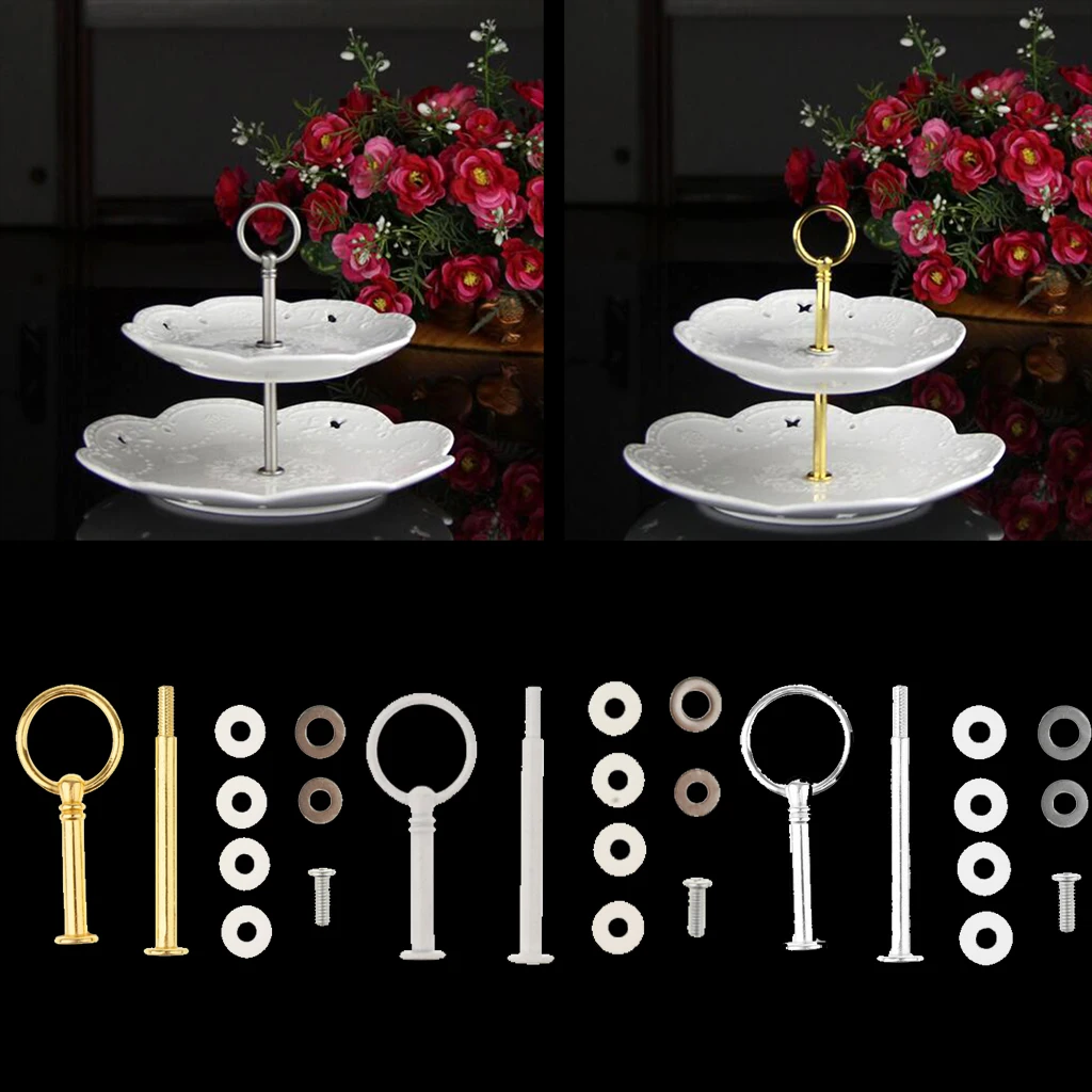 2 слойная металлическая круглая подставка для торта держатель фруктовых тарелок