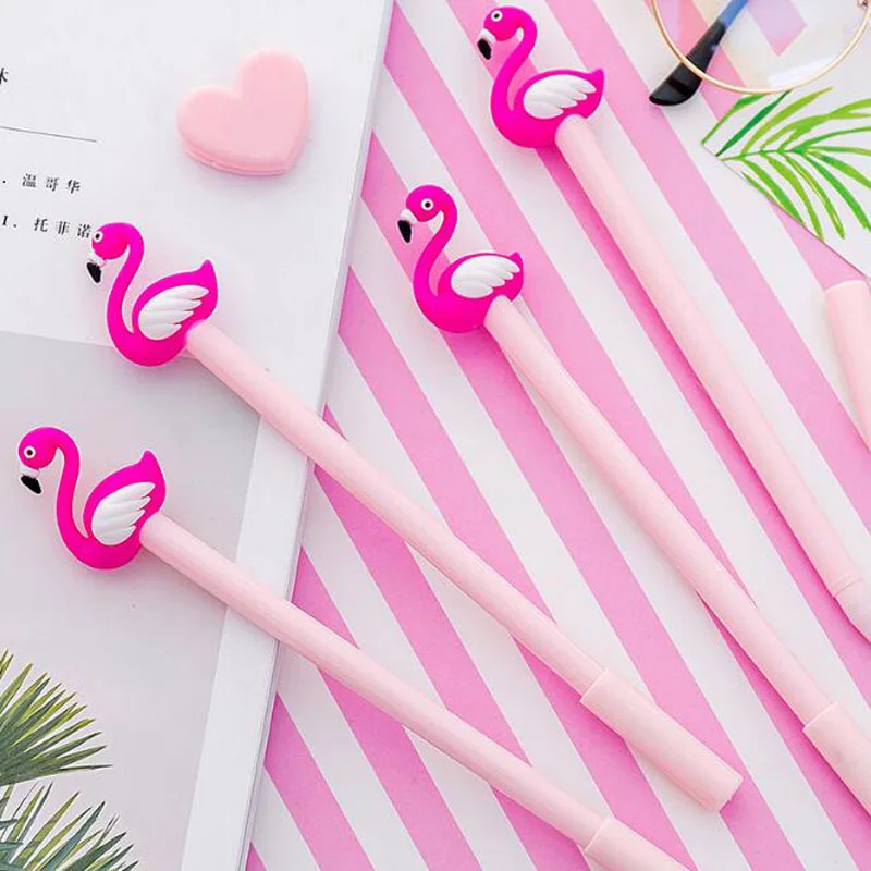 Из мультфильма Холодное сердце 1 шт. гелевая ручка в виде фламинго Kawaii маленький