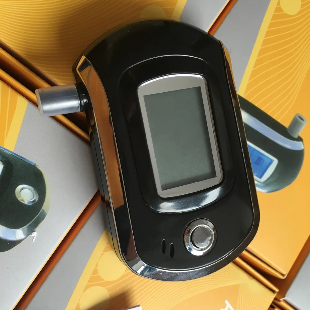 Алкотестер AT6000 автомобильный детектор с 5 мундштуками и ЖК