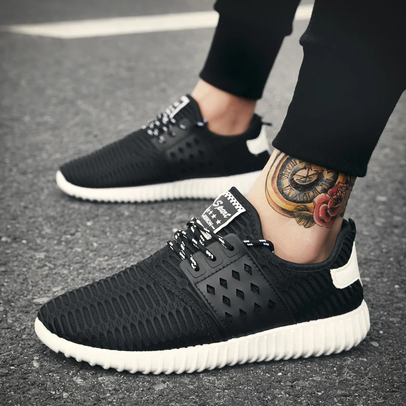 COSIDRAM Mesh Men Sneakers Casual Shoes 2019 New Lace-Up Male Footwear Spring Summer Breathable Comfortable RMC-045 | Обувь