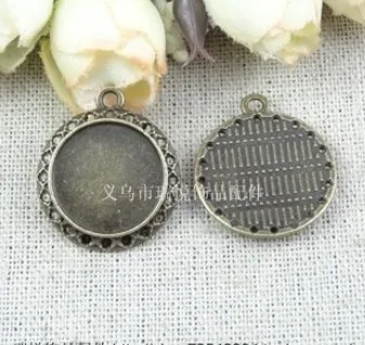 

Free Shipping(A2388) 15mm round DIY bronze Cameo Settings Cork Base Making Charm Pendant Jewelry Accessories Findings