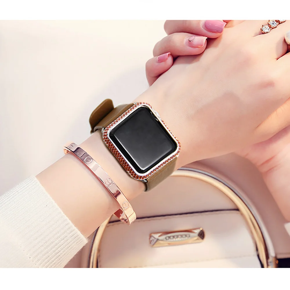 Чехол для часов со стразами защитная рамка смарт серии 1/2/3 38 мм 42 мм|cover fashion|cover