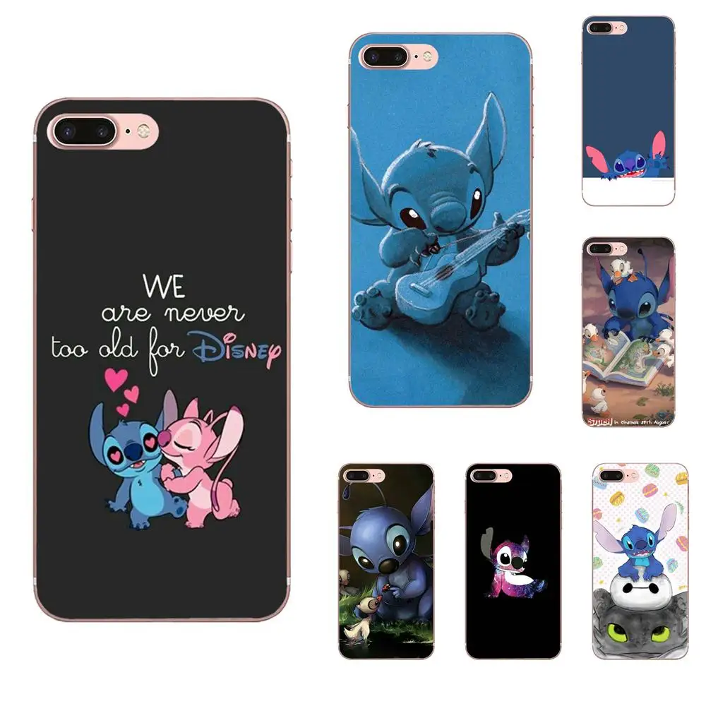 И Stich для Apple iPhone 4 4S 5 5C 5S SE 6 6S 7 8 Plus X XS Max XR Мягкие силиконовые ТПУ прозрачные чехлы