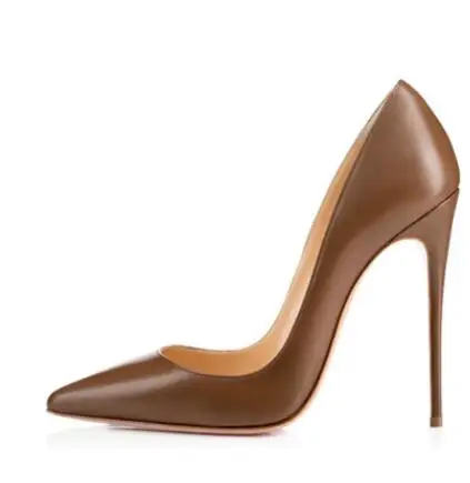 Женские туфли лодочки с острым носком Moraima черные из матовой кожи на высоком