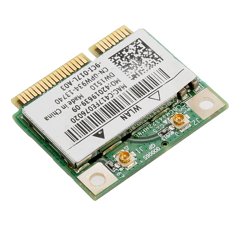 Мини PCI E BCM94322HM8L DW1510 Двухдиапазонная 300M беспроводная карта для DELL E4200 E5500|Сетевые