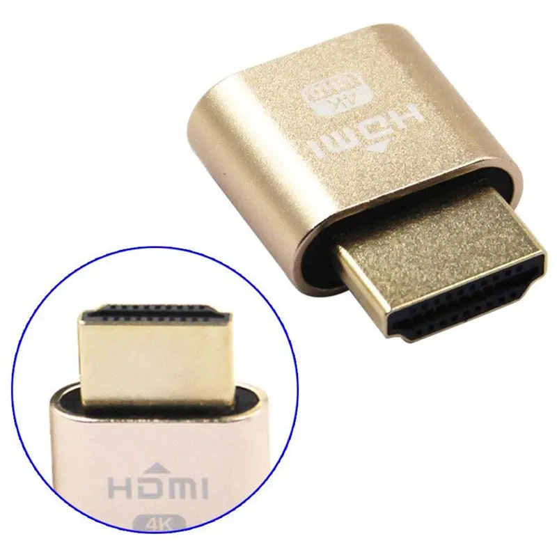 VGA адаптер виртуального дисплея HDMI 1 4 DDC EDID пустышка разъем эмулятор отображения