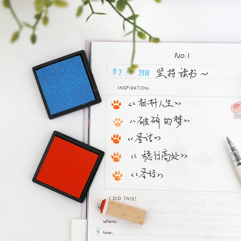 1pc Mini Inkpad Planner Colorful Scrapbooking Stamp Silicone Stamps Wood Paper DIY Card Making Supplies Craft Gift Christmas |