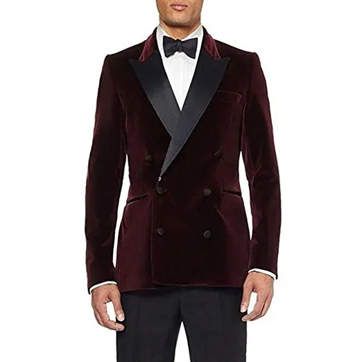 Мужской костюм жениха с отворотами на пике деловой повседневный из 2 предметов