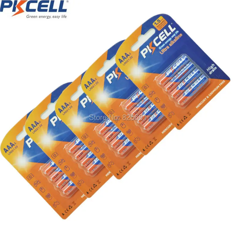 Электронный термометр 20xPKCELL AAA LR03 щелочная батарея E92 AM4 MN2400 Super To R03P R03 1 5 в 140 мин