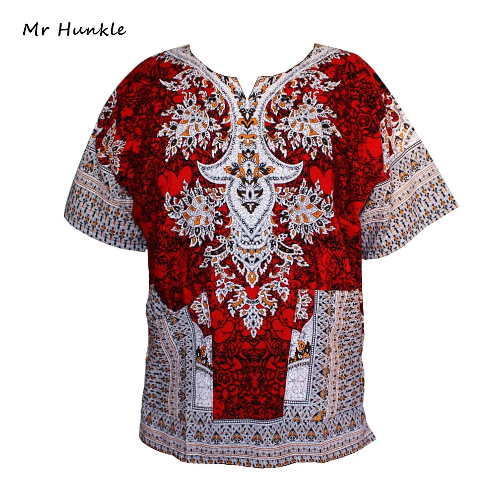 

Mr Hunkle Топ Dashiki для женщин в винтажном стиле футболка с традиционным африканским принтом короткий рукав роковой свободная футболка для мальч...