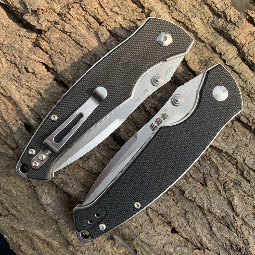 SANRENMU SRM 9011/9012 карманный складной нож 12c2 7 лезвие из нержавеющей стали для кемпинга