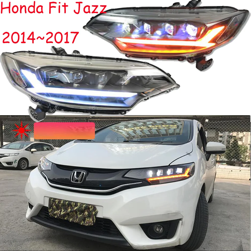 Бампера лампы для автомобилей головной светильник s 2014 2015 2016 2017 Honda Fit Джаз фары GK5