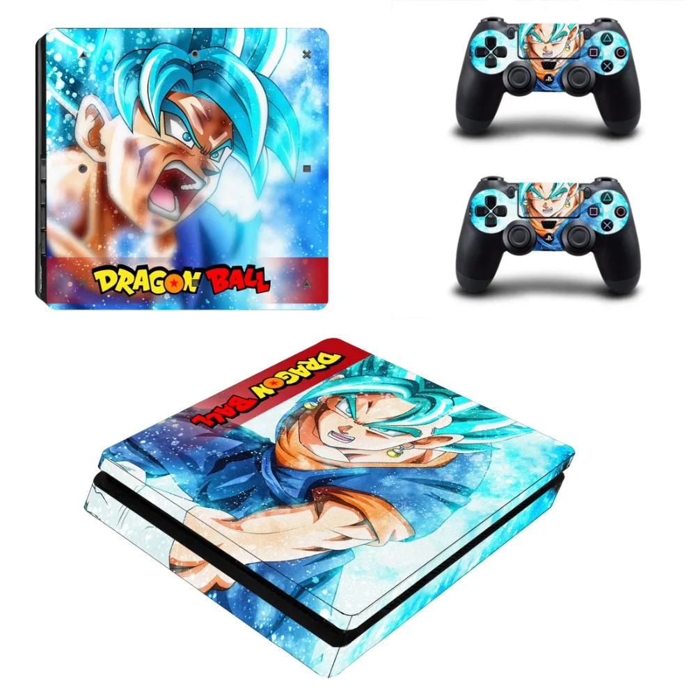 Dragon Ball Z Super Son Goku PS4 тонкая наклейка для кожи виниловая наклейка для консоли Playstation 4 и 2 контроллера PS4 тонкая наклейка для кожи