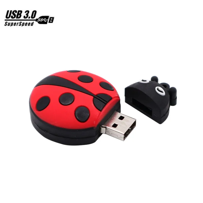 Накопитель мультфильм божья коровка флешки 8 GB 16 ГБ 32 64 милые memoria usb stick творческий