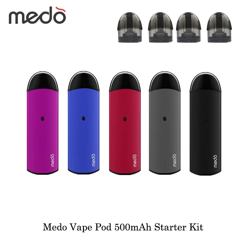 Электронная сигарета Medo Vape Pod стартовый набор 500 мА/ч с 4 картриджами емкость 2 мл 1 3