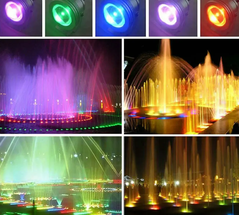 Подводный светодиодный светильник RGB 10 Вт водонепроницаемый IP67 12 В|pool led lamp|led