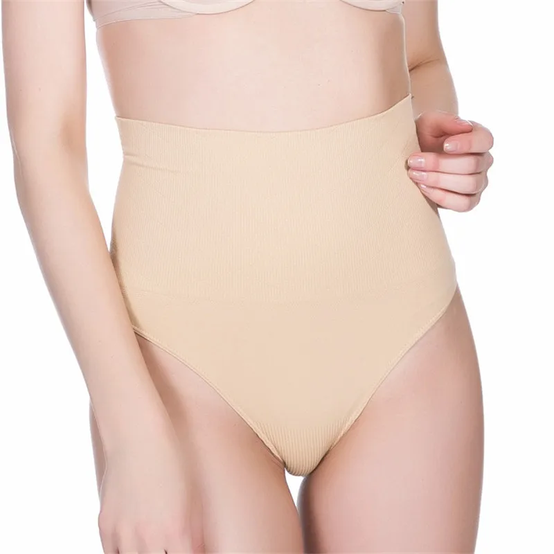 Женские трусики стринги с высокой талией бесшовные для коррекции живота