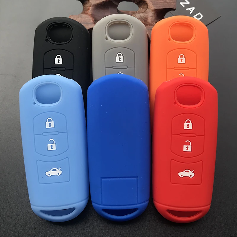 Чехол для ключа автомобиля ZAD силиконовый резиновый чехол MAZDA 3 5 6 Axela CX5 CX7 Atenza Core-wing