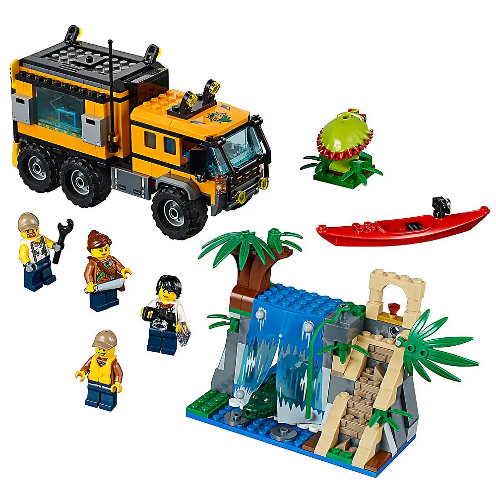 Jungle Mobile LAB 460 шт. строительные блоки город исследователи джунглей 60160 игрушки для