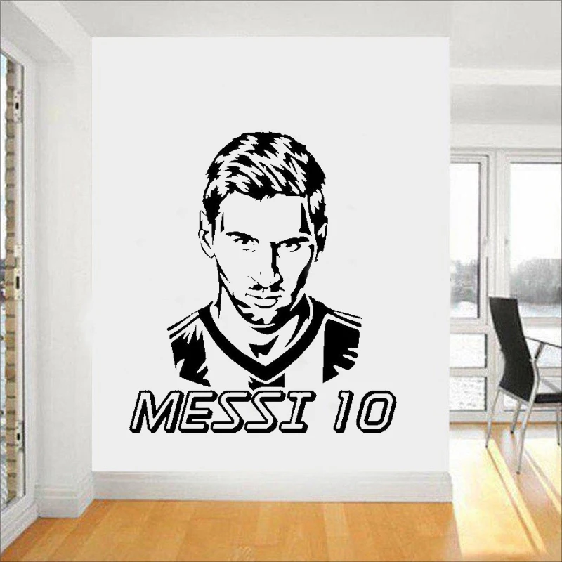 Знаменитый Футбольный игрок MESSI 10 настенные стикеры виниловые художественные