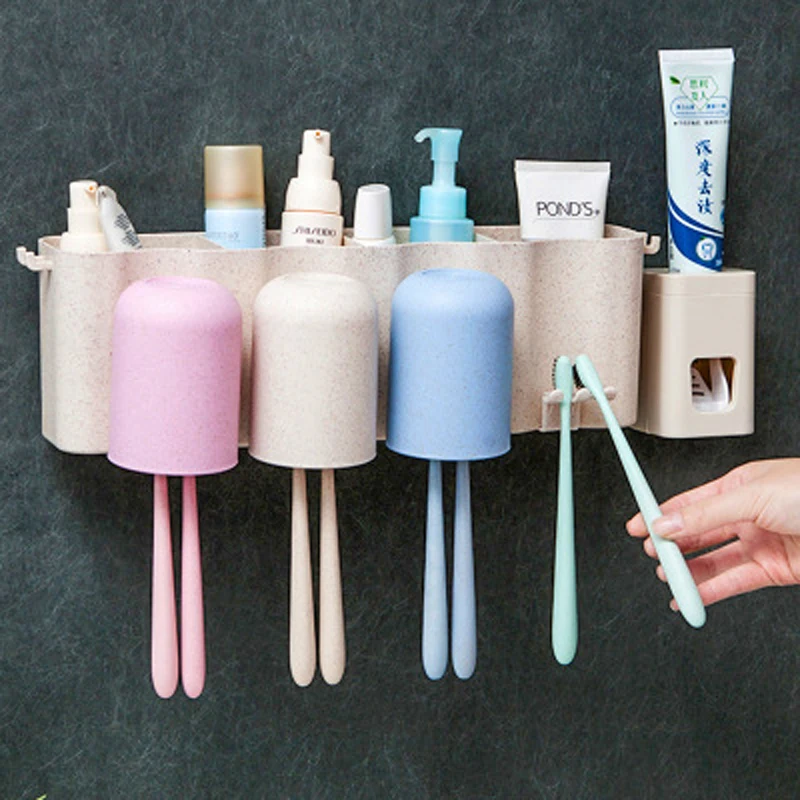 Ванная комната волокна PP держатель чашки для зубной щетки вешалка Косметический