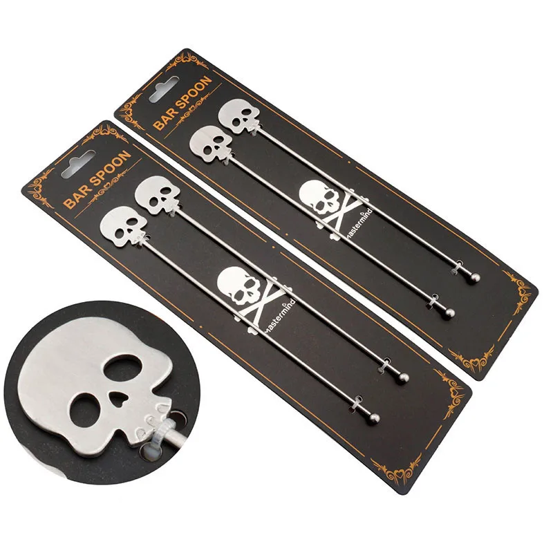 Многоразовые стальные высокие палочки с черепом смесительные мешалки для
